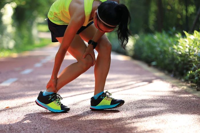 Person with running injury